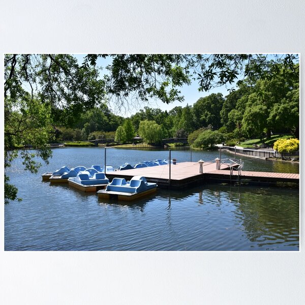 Item preview, Pond view Pullen Park boat ramp color photo designed and sold by BeerMetal.