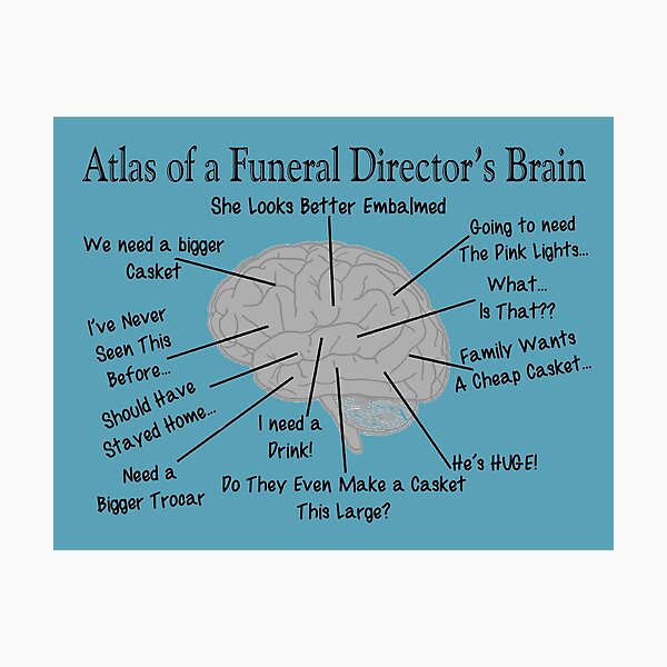 Item preview, Funny Funeral Director's Brain designed and sold by gailg1957.
