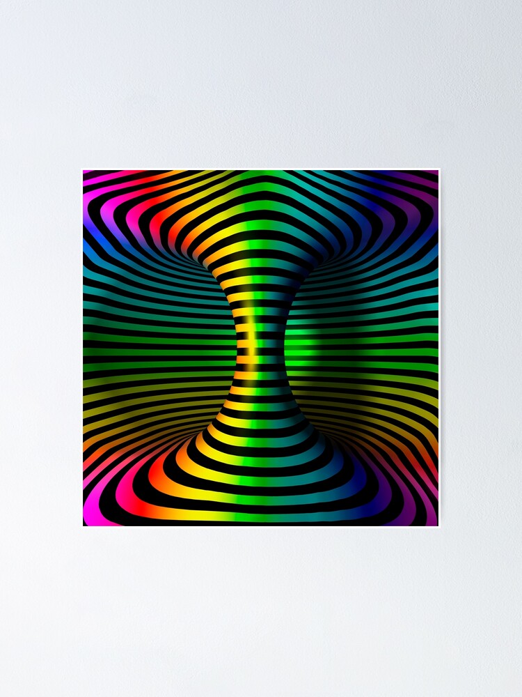Optical Illusion of a holographic 3d Torus Cylinder inside