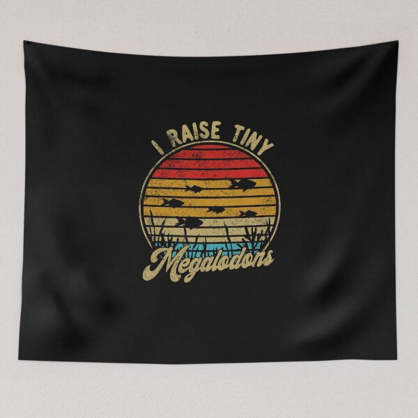 Item preview, I Raise Tiny Megalodons Funny Vintage Retro 1970s designed and sold by Dan66.