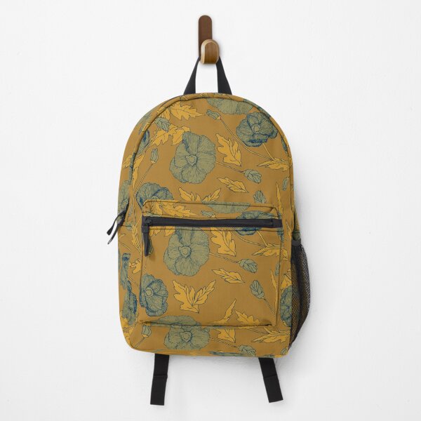Item preview, Mustard Yellow Wild Poppies Pattern Design designed and sold by DeLislesRT.