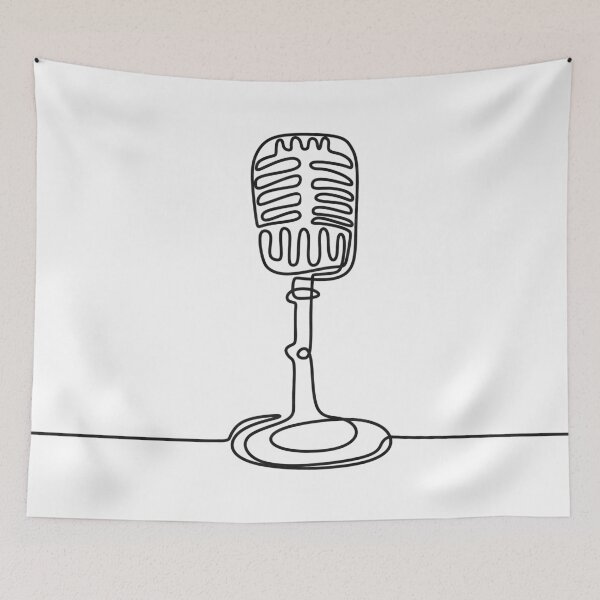 Item preview, Microphone Line Art designed and sold by GBREAL01.