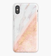 Marble & Rose Gold iPhone Case