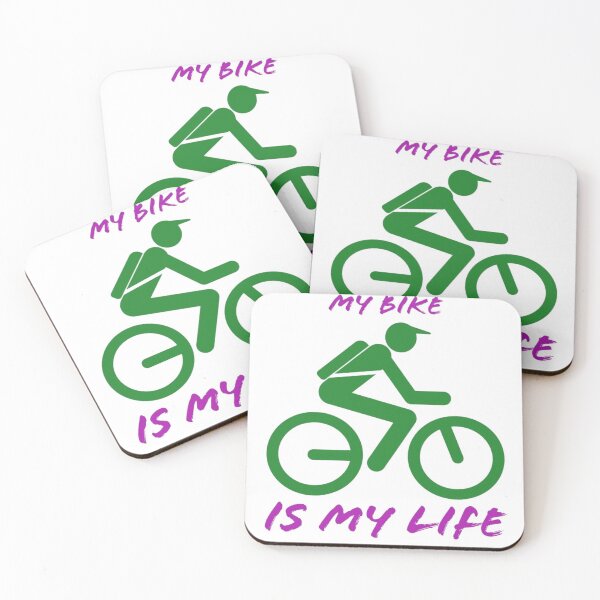Item preview, My bike is my life desin | ride a bike | love my bicycle featuring orange bicycles designed and sold by TatianaLG.