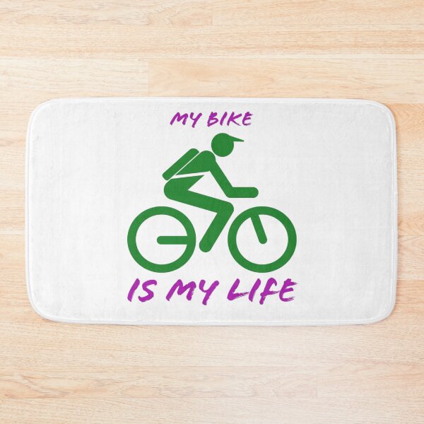 Item preview, My bike is my life desin | ride a bike | love my bicycle featuring orange bicycles designed and sold by TatianaLG.