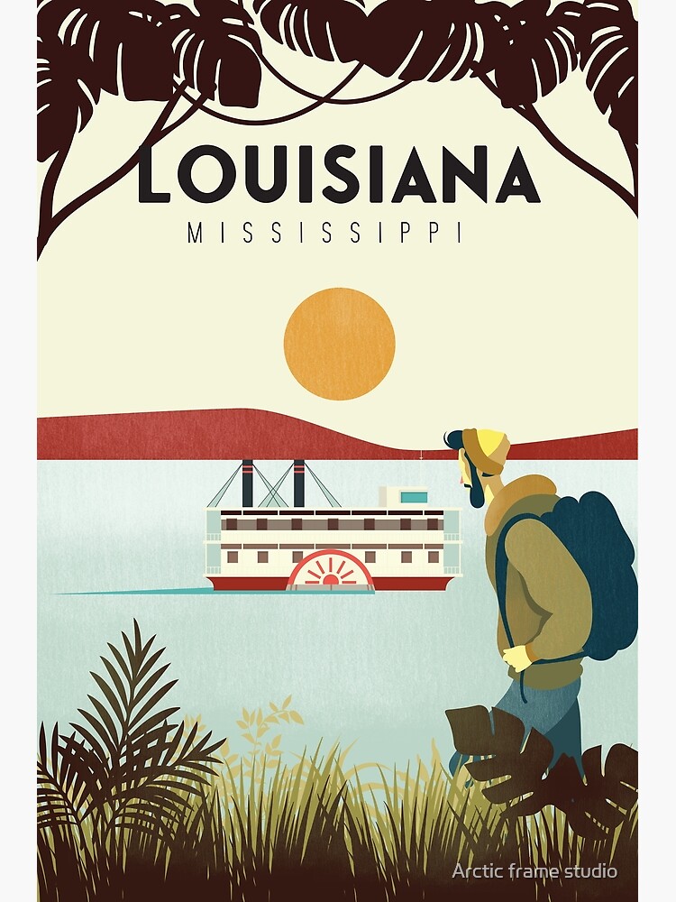 louisiana travel poster