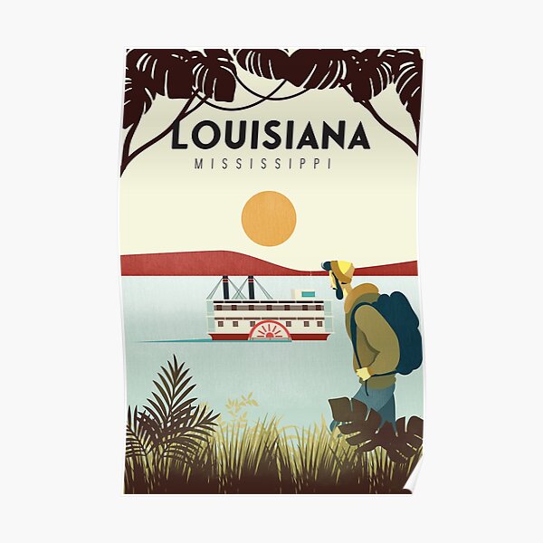 Louisiana vintage travel poster Poster