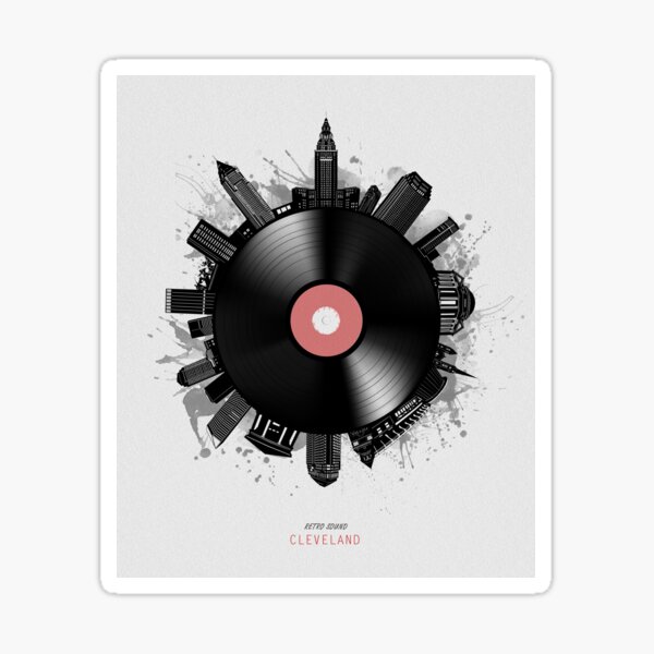 Item preview, cleveland skyline vinyl designed and sold by BekimART2.