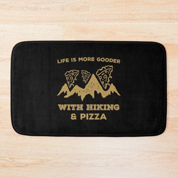Item preview, Life Is More Gooder With Hiking And Pizza – Life Is Better Bushwalking Cheat Day  designed and sold by The Green Corner.