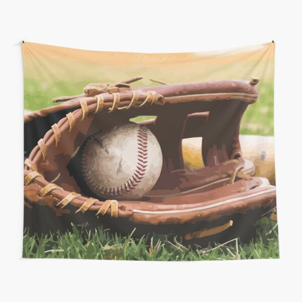 Baseball and glove Tapestry