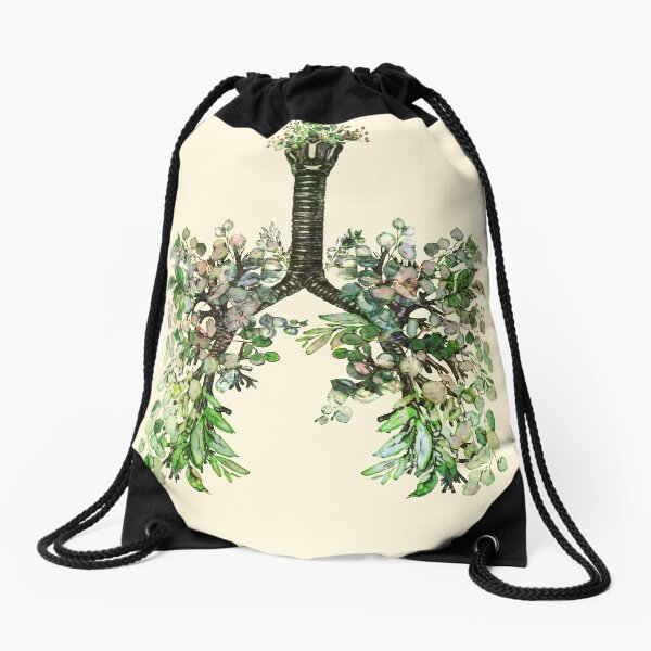 Item preview, lungs cancer awareness, leaves watercolor human anatomy designed and sold by Collagedream.