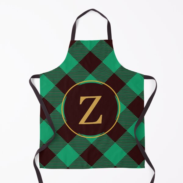 Item preview, Plaid Tartan Green Diagonal Monogram Initial Letter Z designed and sold by fotografixgal.