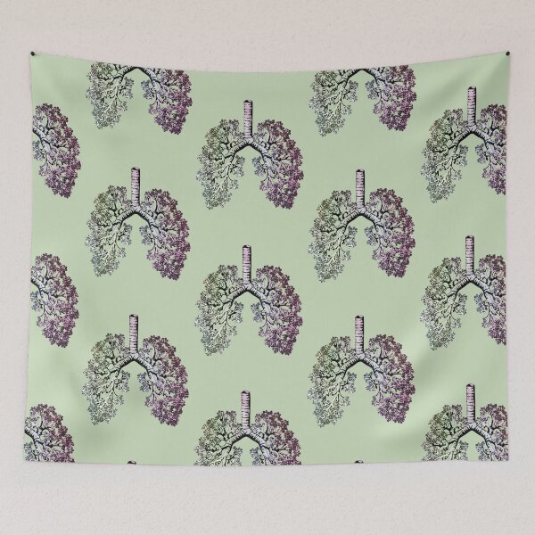 Item preview, lungs cancer awareness, watercolor human anatomy designed and sold by Collagedream.