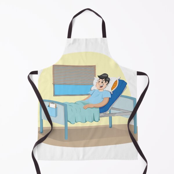Item preview, Mascot Caucasian man bedridden in a hospital room. Ideal for informational and institutional related to medicine designed and sold by LucianoCosmo.