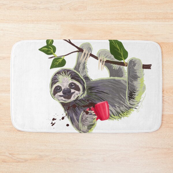 Item preview, Just slothing around. Funny sloth with coffee mug.  designed and sold by orangerinka.