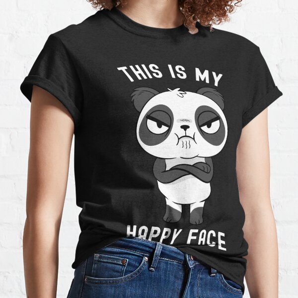 This Is My Happy Face Angry Panda Classic T-Shirt