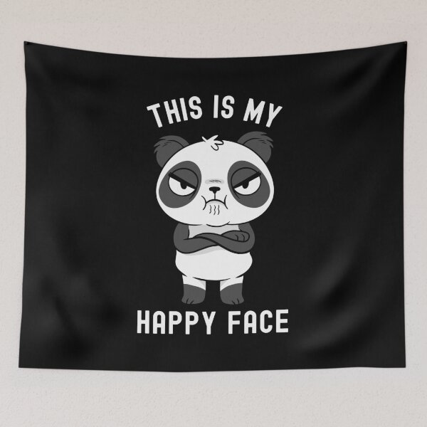 Item preview, This Is My Happy Face Angry Panda designed and sold by OnepixArt.