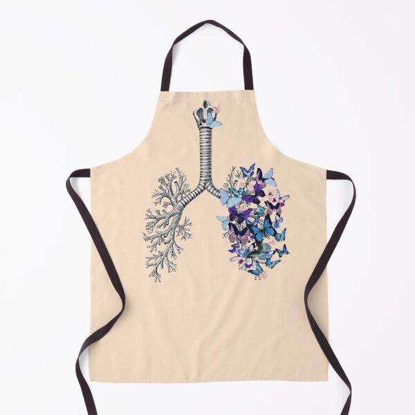 Item preview, lungs blue butterflies, anatomy art, watercolor designed and sold by Collagedream.