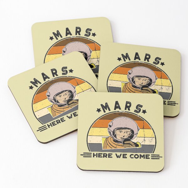 Item preview, Mars, Here We Come!! Perfect Funny Space, Mars lovers and Astronauts Gift Idea, Distressed Retro Vintage designed and sold by Van-Tees.