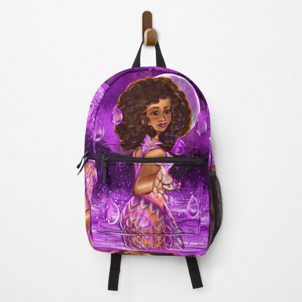 Item preview, Copy of Mermaid with outstretched arm, brown eyes, Curly hair and caramel brown skin - light background designed and sold by Artonmytee.