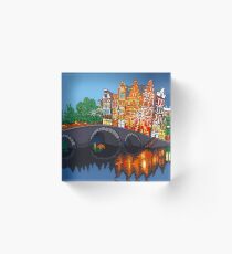 Colorful wonderful Amsterdam Acrylic Block