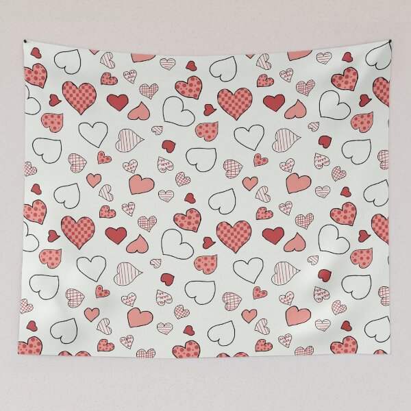 Item preview, Hearts Abound-White designed and sold by RepeatCandy.