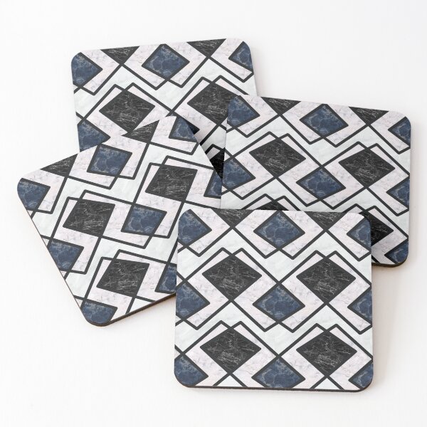 Item preview,  Marble,Blue,navy Geometric shapes,squares ,boho pattern  designed and sold by MariaMarinova.