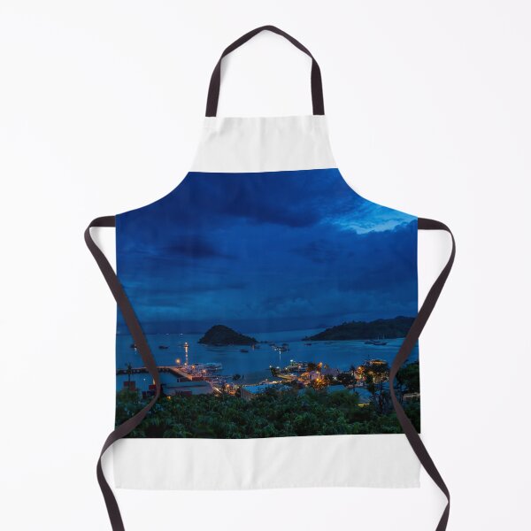 Item preview, Hill top view over Labuan Bajo harbour in the evening at twilight designed and sold by SnapTPhotograph.