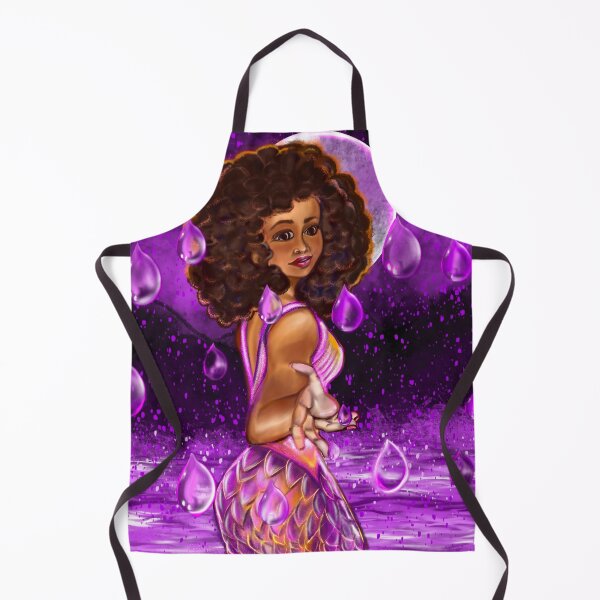 Item preview, Copy of Mermaid  with outstretched arm, brown eyes, Curly hair  and caramel brown skin - light background designed and sold by Artonmytee.