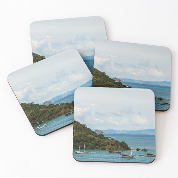 Item preview, Palua Pungua Besar island and boats near Labuan Bajo, Flores, Indonesia designed and sold by SnapTPhotograph.