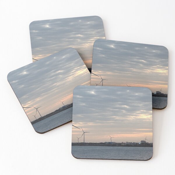 Item preview, Jeju sea sunrise and windmill, korea. designed and sold by human8891.