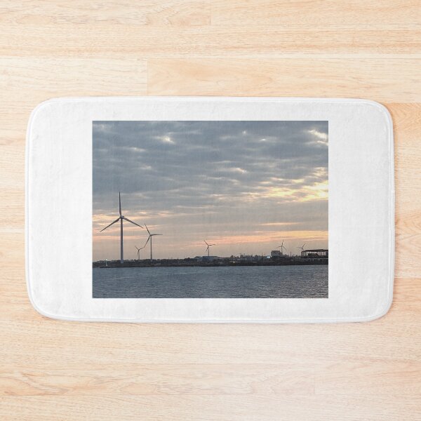 Item preview, Jeju sea sunrise and windmill, korea. designed and sold by human8891.