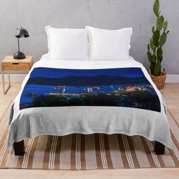 Item preview, A view over the harbour at Labuan Bajo and nearby island at night designed and sold by SnapTPhotograph.