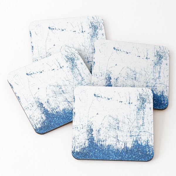 Item preview, White denim and blue glitter designed and sold by ibelieveimages.
