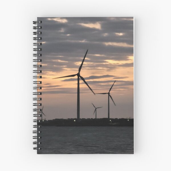 Item preview, Jeju sea sunrise and windmill, korea. designed and sold by human8891.