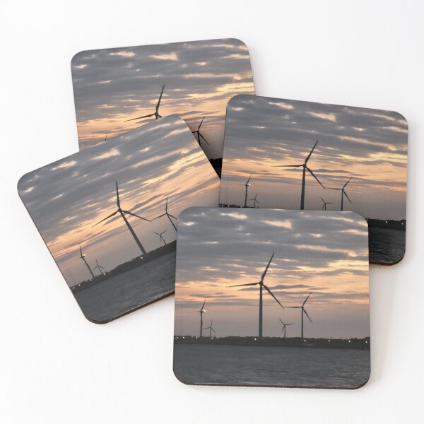 Item preview, Jeju sea sunrise and windmill, korea. designed and sold by human8891.