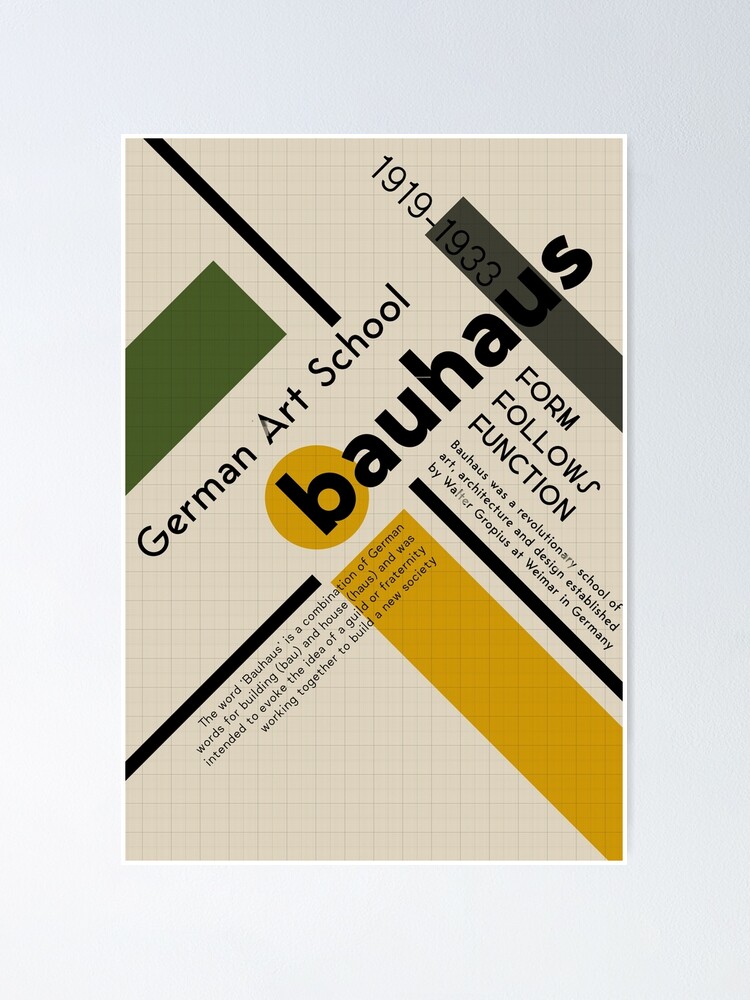 Bauhaus Design Form Follows Function | Poster