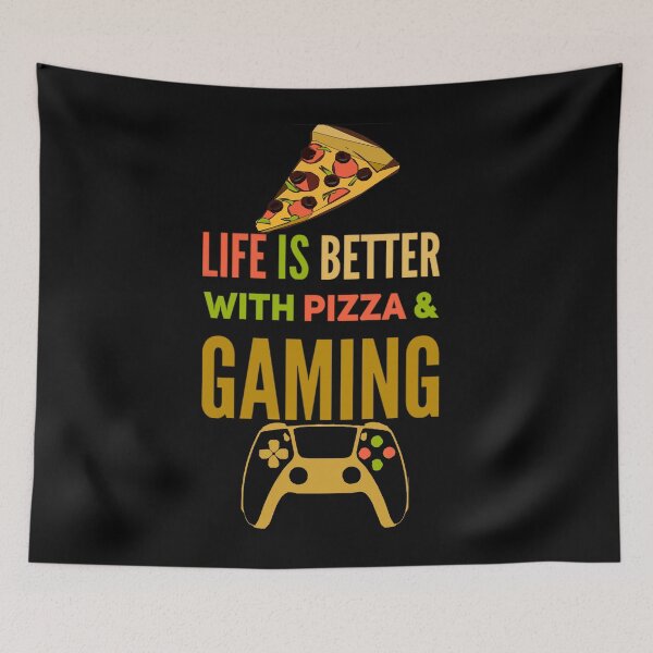 Item preview, Life is better with pizza & gaming designed and sold by mwebba2005.