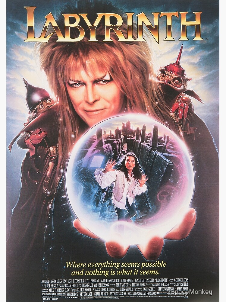 The Battle Of The Labyrinth Movie "Labyrinth Movie Poster 1986" Art Print by 5SpaceMonkey | Redbubble