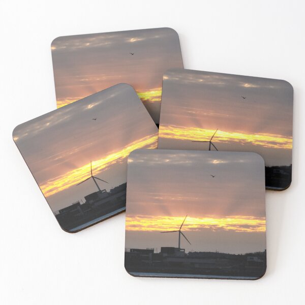 Item preview, Jeju sea sunrise and windmill, korea. designed and sold by human8891.