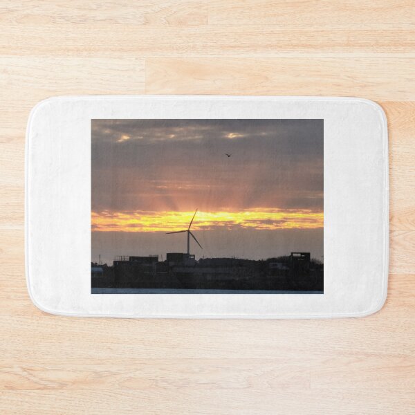Item preview, Jeju sea sunrise and windmill, korea. designed and sold by human8891.