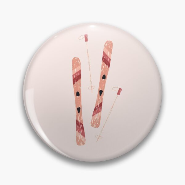 Item preview, Cute pink pair of skis designed and sold by rizdrawings.