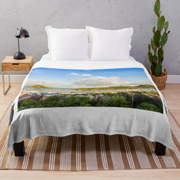 Item preview, A view over the town of Labuan Bajo and harbour in the morning, Indonesia designed and sold by SnapTPhotograph.