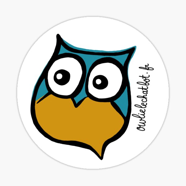 Item preview, Owlie the chatbot (round) designed and sold by MentaLee.