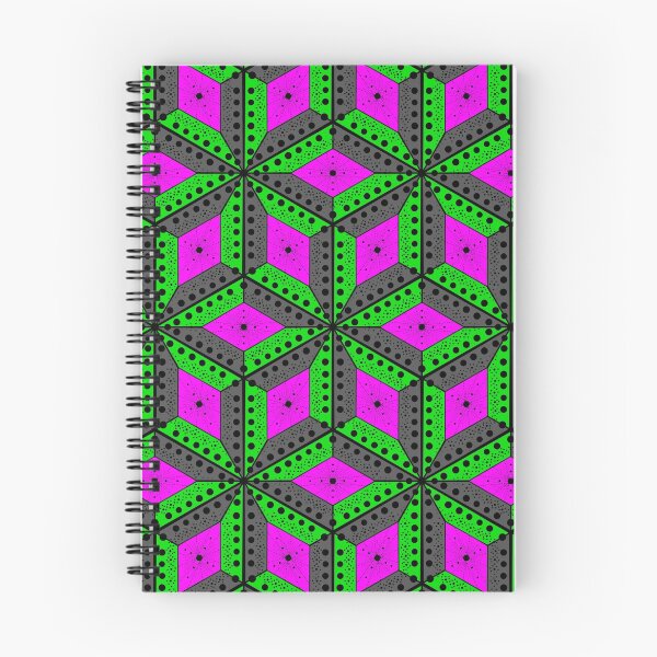 Item preview, Club Classics - 3D Hexagon Tilemap Psychedelic Party - Rosa Verde Gris designed and sold by NoMatterLab.