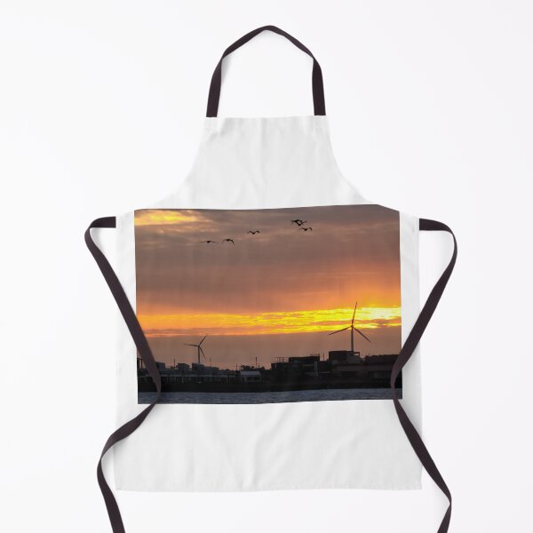 Item preview, Jeju sea sunrise, windmill and migratory birds, korea. designed and sold by human8891.