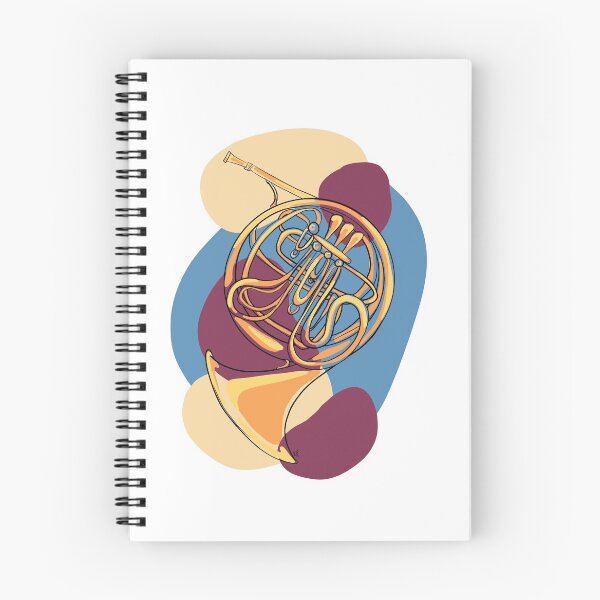 Item preview, French horn with modern background  designed and sold by PaintingsByKF.