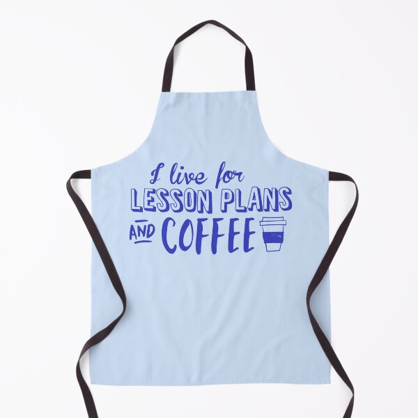 Item preview, I live for lesson plans and coffee (in Blue) designed and sold by jazzydevil.