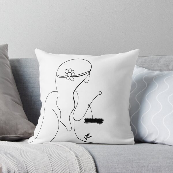 Aperçu de l'œuvre Dessin au trait fleur femelle minimaliste w31 créée et vendue par plaline.
