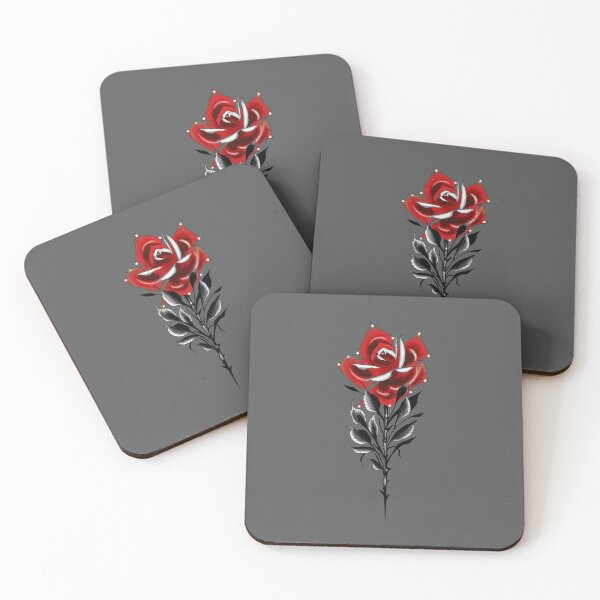 Item preview, Tattoo red rose designed and sold by Blacklinesw9.